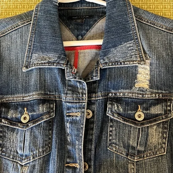 Tommy Hilfiger Distressed Jean Jacket - Picture 3 of 5